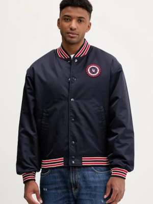 Guess Jeans kurtka bomber kolor granatowy przejściowa M5YL15 WHAA2