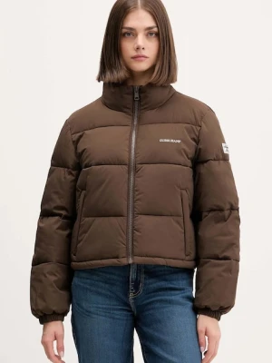 Guess Jeans kurtka damska kolor brązowy zimowa W4BL20 WGII2