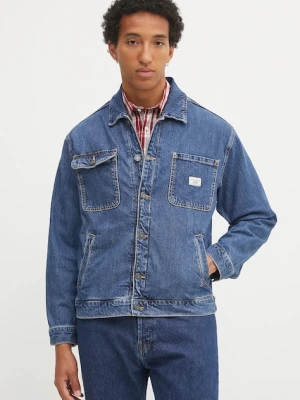 Guess Jeans kurtka jeansowa kolor niebieski przejściowa M5YN50 D5M54