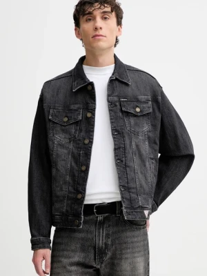 Guess Jeans kurtka jeansowa kolor szary przejściowa M5BN38 D5LW5