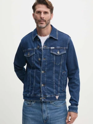 Guess Jeans kurtka jeansowa męska kolor niebieski przejściowa M4YN33 D5DM3