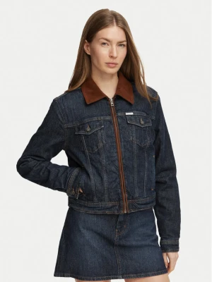 Guess Jeans Kurtka jeansowa W6BN02 D1811 Granatowy Regular Fit