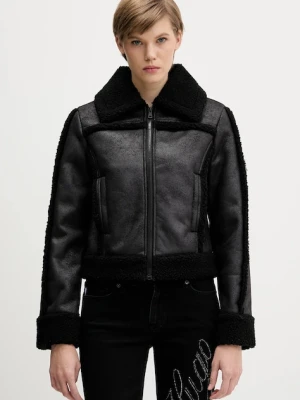 Guess Jeans kurtka kolor czarny przejściowa W5BL13 W1862