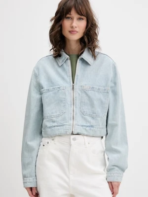 Guess Jeans kurtka przejściowa damska jeansowa niebieski