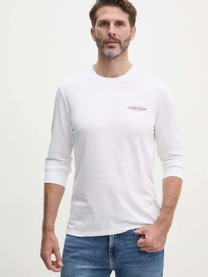 Guess Jeans longsleeve bawełniany biały