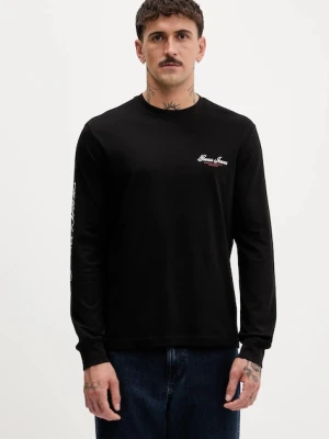 Guess Jeans longsleeve bawełniany kolor czarny z nadrukiem M5YI03 K8HM0