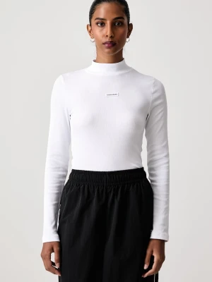 Guess Jeans longsleeve damski bawełniany z elastanem biały