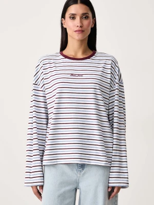 Guess Jeans longsleeve damski bawełniany z elastanem biały