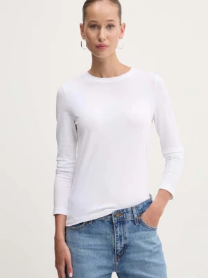 Guess Jeans longsleeve damski bawełniany z elastanem biały