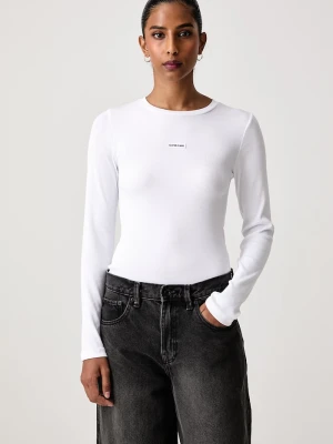 Guess Jeans longsleeve damski z bawełną biały