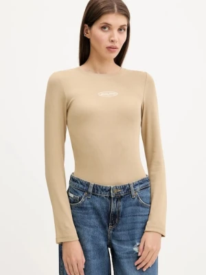 Guess Jeans longsleeve kolor beżowy W5YP38 KA0H1
