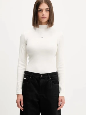 Guess Jeans longsleeve kolor beżowy z półgolfem W5BP23 KA0H1