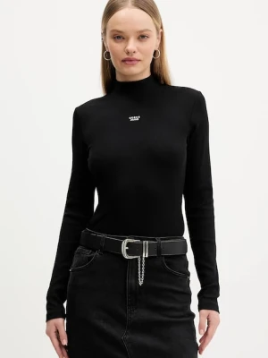 Guess Jeans longsleeve kolor czarny z półgolfem W5BP23 KA0H1