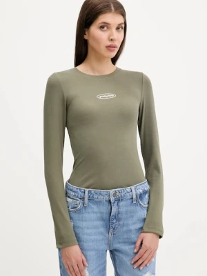 Guess Jeans longsleeve kolor zielony W5YP38 KA0H1