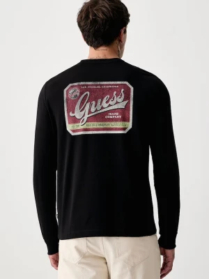 Guess Jeans longsleeve męski bawełniany czarny