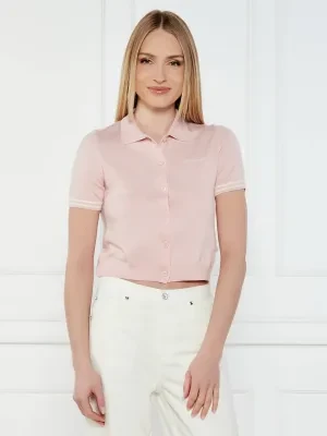 Guess Jeans Polo CARDI | Cropped Fit | z dodatkiem jedwabiu