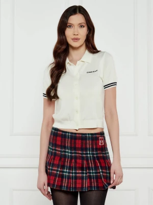 Guess Jeans Polo CARDI | Cropped Fit | z dodatkiem jedwabiu
