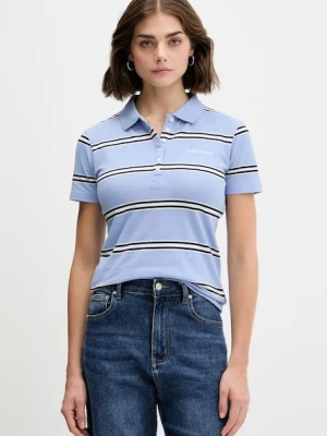 Guess Jeans polo damski kolor niebieski W5YP40 KCYR1