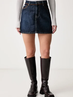 Guess Jeans spódnica jeansowa granatowy