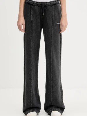 Guess Jeans spodnie dresowe bawełniane damskie kolor szary gładkie W5BB57 KCPR1