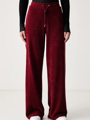 Guess Jeans spodnie dresowe damskie bordowy