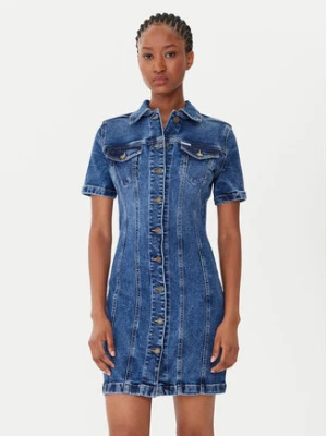 Guess Jeans Sukienka jeansowa W5YK55 D5R11 Niebieski Slim Fit