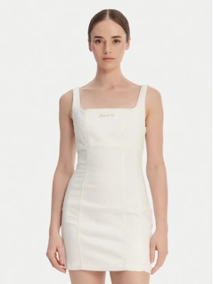 Guess Jeans Sukienka jeansowa W6GK00 D7871 Écru Regular Fit