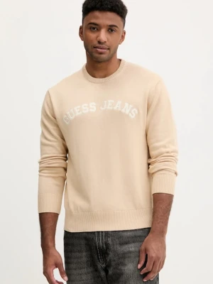 Guess Jeans sweter bawełniany beżowy