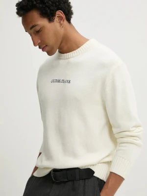 Guess Jeans sweter bawełniany beżowy