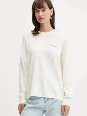Guess Jeans sweter bawełniany damski kolor beżowy lekki W5YR34 Z3HM1