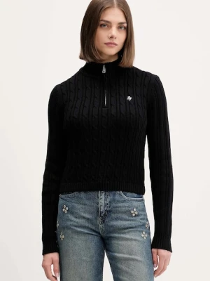 Guess Jeans sweter bawełniany damski kolor czarny W5BR13 Z3HM1