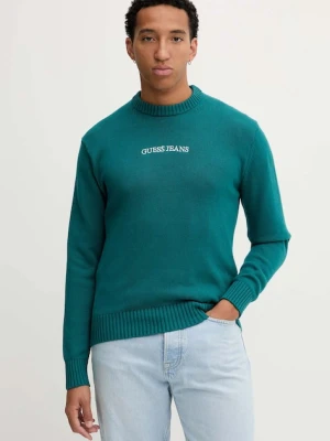Guess Jeans sweter bawełniany kolor zielony M4BR31 Z3HM1