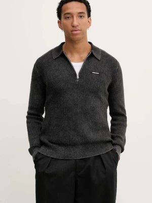 Guess Jeans sweter bawełniany męski kolor szary lekki M5BR05 Z3HM1