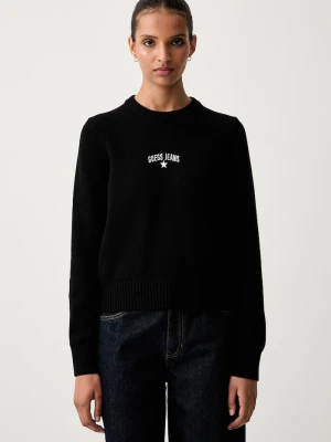 Guess Jeans sweter damski bawełniany czarny
