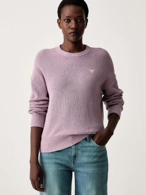 Guess Jeans sweter damski bawełniany fioletowy