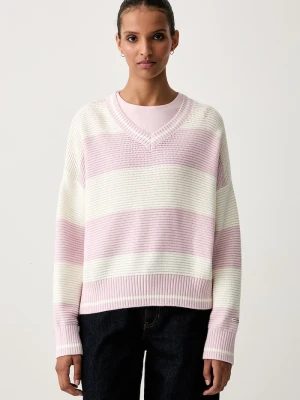 Guess Jeans sweter damski bawełniany różowy