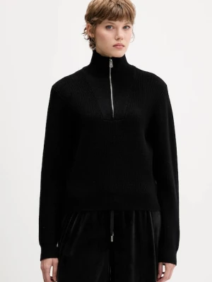 Guess Jeans sweter damski kolor czarny z półgolfem W5BR07 Z0572