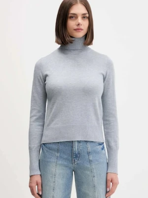 Guess Jeans sweter damski kolor szary z golfem W4BR15 Z3HO2