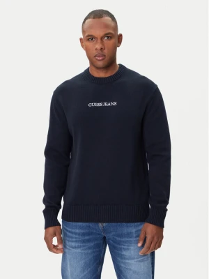 Guess Jeans Sweter M4BR31 Z3HM1 Granatowy Regular Fit