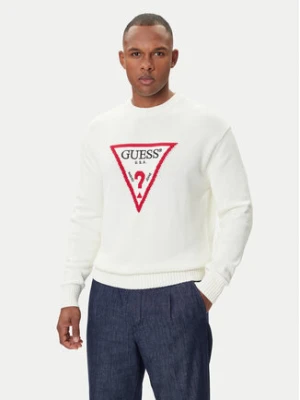 Guess Jeans Sweter M4BR32 Z3HM1 Écru Regular Fit