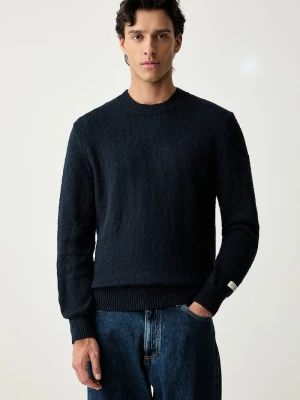 Guess Jeans sweter męski bawełniany granatowy