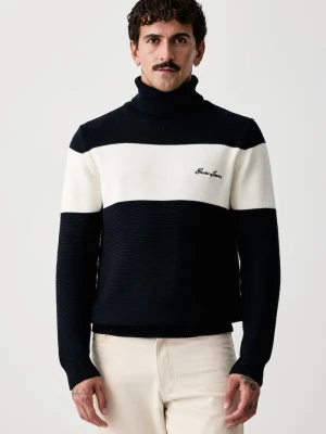 Guess Jeans sweter męski bawełniany granatowy