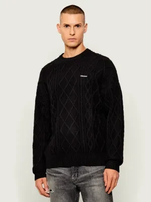 Guess Jeans Sweter | Relaxed fit | z dodatkiem wełny