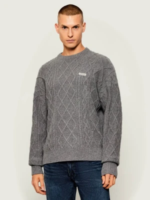 Guess Jeans Sweter | Relaxed fit | z dodatkiem wełny