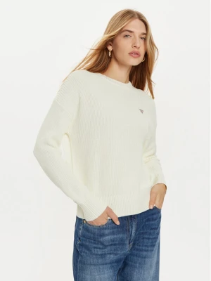 Guess Jeans Sweter W4BR08 Z3HM1 Écru Regular Fit Kremowy