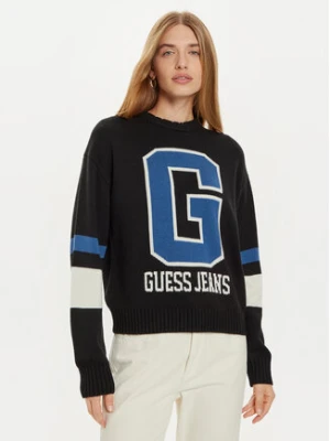Guess Jeans Sweter W4BR11 Z3HN2 Czarny Regular Fit