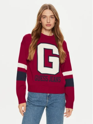 Guess Jeans Sweter W4BR11 Z3HN2 Czerwony Regular Fit