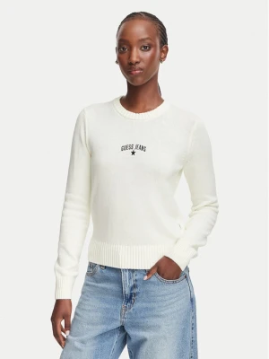 Guess Jeans Sweter W6YR40 Z1074 Kremowy Regular Fit