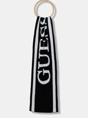 Guess Jeans szalik męski kolor czarny wzorzysty M5BZ40 Z1222