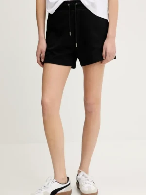 Guess Jeans szorty bawełniane damskie kolor czarny gładkie high waist W5GD0O K68I4